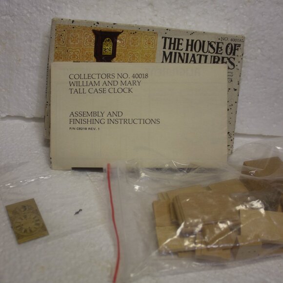 Vintage The House of Miniatures William and Mary Tall Case Clock Unassembled - Picture 3 of 4